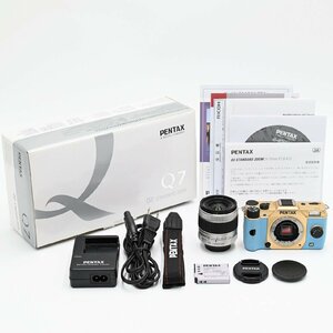PENTAX mirrorless single-lens Q7 zoom lens kit standard zoom 02 STANDARD ZOOM Gold aqua mirrorless single‐lens reflex camera 