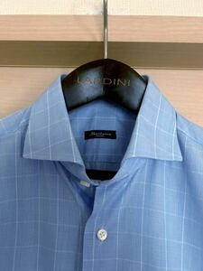 【極美品】イタリー製 Sartorio / サルトリオ カッタウェイカラードレスシャツ41/16 5万円位 KITON（キートン）グループ