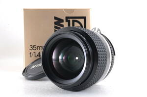 シリアル一致 美品 ニコン Nikon NIKKOR 35mm f1.4 Ai-s MF 一眼カメラレンズ 箱付 管GG3324