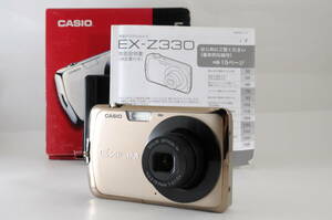 動作品 カシオ CASIO EXILIM EX-Z330 エクシリム ゴールド コンパクトデジタルカメラ 箱 取説 充電器付 管MM0117