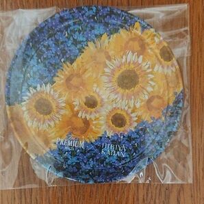 プレミアムモルツ 日比谷花壇 デザイン監修 ひまわり ブリキコースター 1枚