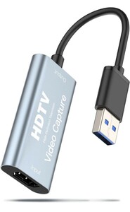 キャプチャーボード USB3.0 出力 & HDMI 入力 変換アダプタ HD画質録画 HD1080P 4Kパススルー機能 ビデオキャプチャー ゲーム ビデオ録画