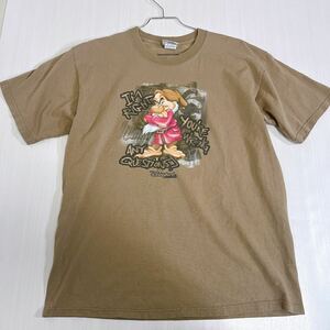 Disney ディズニー ビンテージ Tシャツ 半袖Tシャツ グレー 90s USA 7人の小人 白雪姫 L