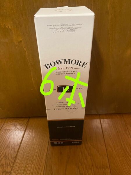6本セット BOWMORE 12年 ボウモア アイラ シングルモルト スコッチ ウイスキー 箱入 未開封 700ml 40%