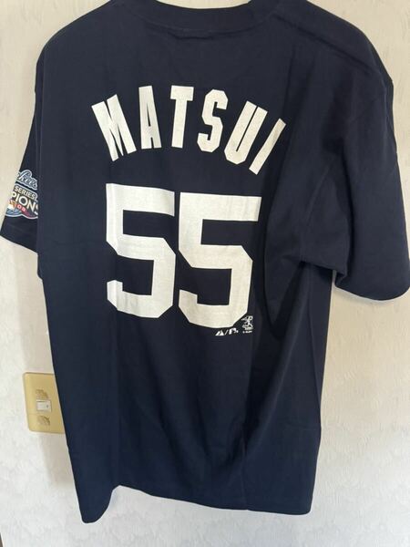 ヤンキース 松井 55 新品 タグ付きTシャツ マジェスティック チャンピオン　ユニフォーム XL