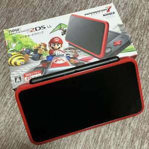 New Nintendo 2DS LL Mario Cart 7 pack ultimate beautiful goods completion goods rare goods with charger .