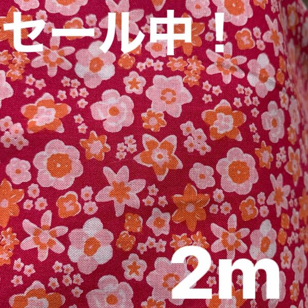 小花柄生地　110㎝巾 2m