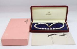  Mikimoto /MIKIMOTO/ pearl / necklace / metal fittings K14/ pearl 7.0-7.5mm