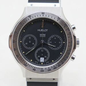 ウブロ/HUBLOT/MDM/クラシックスポーツ/クロノグラフ/メンズ/クォーツ/デイト/黒文字盤