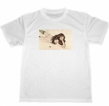 エゴン・シーレ　裸体の女　ドライ　Tシャツ　名画　絵画　グッズ　エゴンシーレ　ヌード_画像1