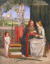 ロセッティ　ドライ　Tシャツ　聖母マリアの少女時代　キリスト教　名画　絵画_画像2