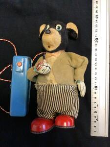  maru солнечный жестяная пластина игрушка труба ... медведь сделано в Японии электропроводка . прерван ( подтверждение рабочего состояния завершение . не ) Showa Retro игрушка винтажная игрушка 