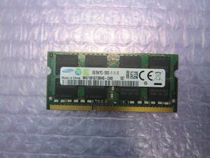 SAMSUNG　ノートPC用メモリ　8GB　PC3-12800S　DDR3-1600　1307　動作確認済　動作保証　