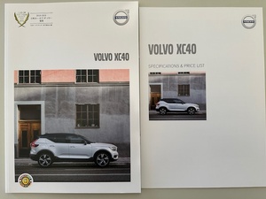 ボルボ 　VOLVO XC40 カタログ MY20 2019年3月 76ページ プライスリスト 未使用新品