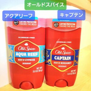  Old spice オールドスパイス キャプテン アクアリーフ　 デオドラントスティック　制汗剤　ブルースティック