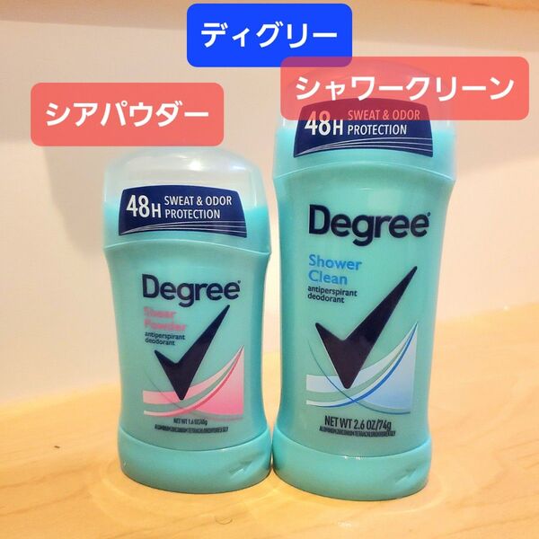 ディグリー degree シャワークリーン シアパウダー バニラ デオドラントスティック 制汗剤 ジャスミン
