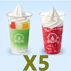[ Mini Stop ] fruits ice strawberry Halo Halo Pachi Pachi melon cream soda 100 jpy discount coupon ×5 coupon 