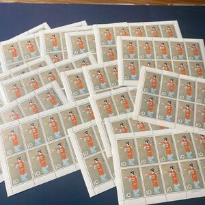 * Showa era 40 year stamp hobby week .. Mai ( on . pine .) 10 jpy 17 seat *NH*