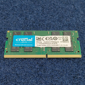  Crucial SODIMM DDR4 PC4-25600(DDR4-3200) 16GB 1枚　CT16G4SFRA32A.M16FR