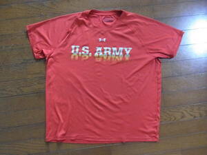 r米陸軍のPT用Tシャツ　アンダーアマー XL