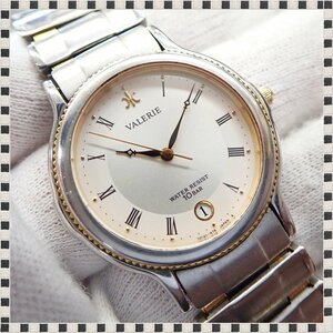 カシオ VALERIE VAL-502 デイト シルバー文字盤 クォーツ 32.5mm ボーイズ 腕時計 稼動品 CASIO