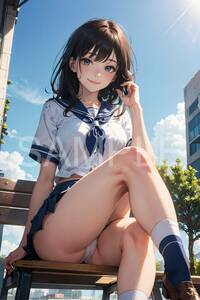 制服 パンツ コスプレ ポスター 美少女 美女 アート 同人 セクシー 高品質 A４サイズ 下着 高画質 かわいい 女子 美乳 光沢紙 M字 4J49