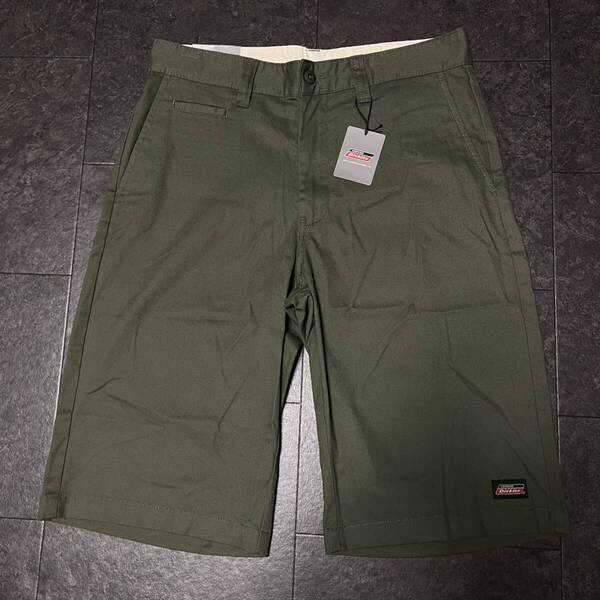 W86cm ディッキーズ Dickies メンズ ワークパンツ ショートパンツ 短パン チノパン 新品 送料無料 大きめ カーキ