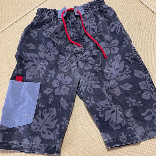 男の子 水着140サイズ ニッセン モンステラ グレー