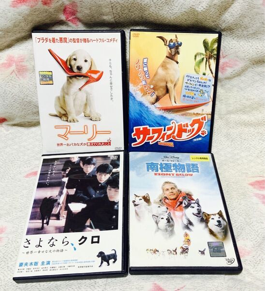 【送料込み】DVD④本セット(マーリー・さよならクロ・南極物語・サーフィンドック)※レンタル落ち※