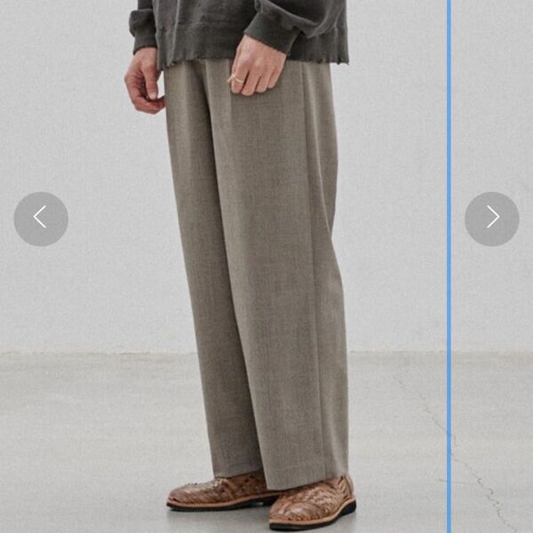 LIDNM 21ss MERINO WOOL BAGGY Sサイズ ベージュ
