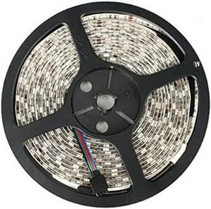 DC12V LEDテープライト 単体 フルカラーRGB 防水 5M SMD5050 300連 白ベース 切断可