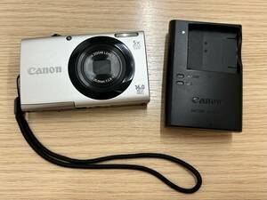 長「16292」Canon キヤノン　PowerShot パワーショット　A3400 IS　コンパクトデジタルカメラ　シルバー　充電器　バッテリー