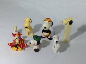 * Peanuts Snoopy Vintage игрушка 7 body комплект игрушка фигурка PEZtokotoko кукла sofvi и т.п. загрязнения * пожелтение есть 