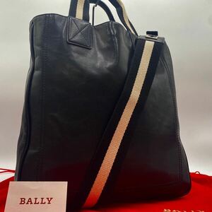 1 иен [ прекрасный товар ]BALLY Bally большая сумка плечо рука 2way наклонный ..A4 возможно большая вместимость мужской бизнес кожа натуральная кожа tore spo черный чёрный 