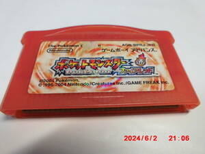 GBAROMカセット　Pokemon ポケットモンスター　赤　ファイアレッド　ポケモン　　送料　370円　520円