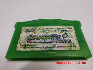 GBAROMカセット　Pokemon ポケットモンスター　緑　リーフグリーン　ポケモン　　送料　370円　520円