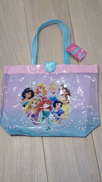 プールバック ビニールバック トートバッグ 新品 アリエル ラプンツェル 白雪姫 ジャスミン オーロラ姫 シンデレラ 美女と野獣