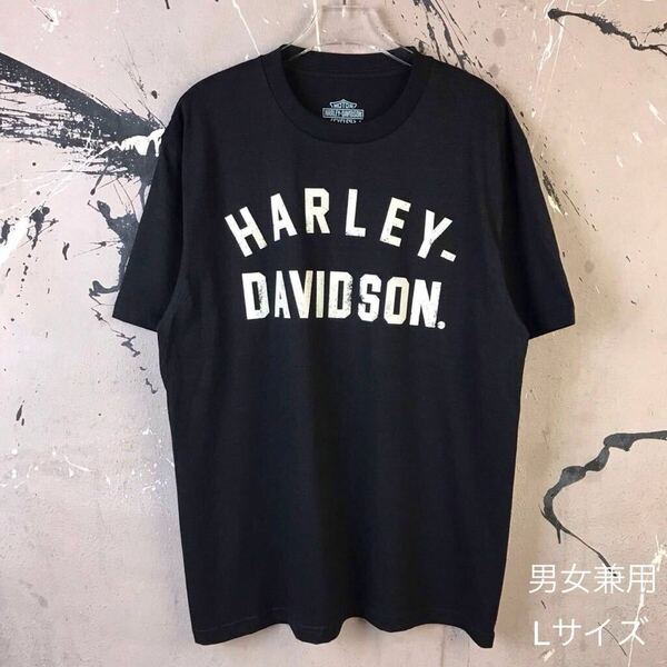 半袖Tシャツ ブラック Tシャツ 半袖プリントTシャツ 半袖 ハーレーダビッドソン ツーリング L