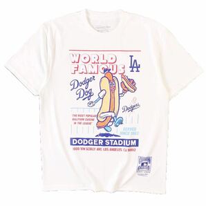 ホワイト Tシャツ 半袖 白 ドジャース 大谷翔平 二刀流 ホットドッグ 野球観戦 M