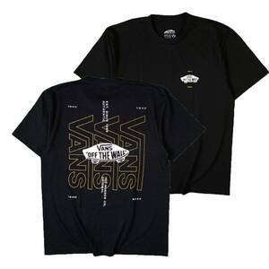 Tシャツ 半袖 バンズ VANS ストリート系 ロサンゼルス スケボー スケードボード カリフォルニア 黒 Mサイズ