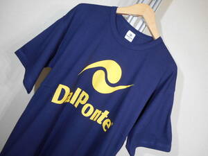 U027美品!■DalPonteダウポンチ★紺★両面ロゴ★Tシャツ■L