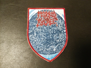 MORBID ANGEL 刺繍パッチ ワッペン 赤枠 Altars of Madness / death obituary deicide cannibal corpse suffocation malevolent creation