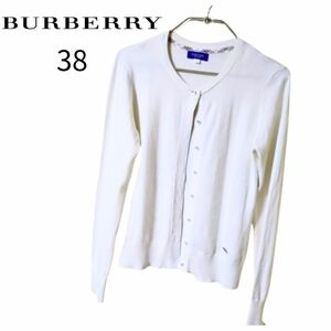 BURBERRY BLUE LABEL バーバリーブルーレーベル　クレストブリッジ　カーディガン　ホワイト　レディース　M　３８