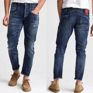 日本限定 DENHAM MADE IN JAPAN DENIM CROSS BACK MIJLTJAL CARROT FIT デンハム クロスバック キャロットフィット デニム W33L34