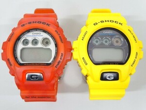 ジャンク 2点セット まとめて CASIO カシオ G-SHOCK Gショック G-6900A タフソーラー DW-6900WF 98年 フランスW杯 デジタル 腕時計
