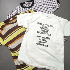  dry bo-nzDry Bones T-shirt summarize short sleeves T-shirt summer knitted border S size M size 