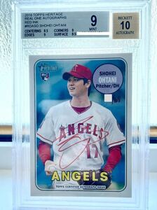 topps heritage 2018 大谷翔平 赤 サインカード　/69 RC BBM ルーキー auto red ink bowman