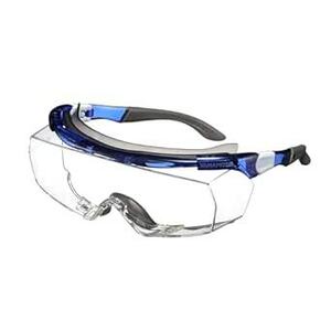 [山本光学] YAMAMOTO SN-770 オーバーグラス 保護めがね 上部クッションバー&ノーズパッド付き 眼鏡併用可 ブルー