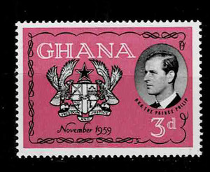 ガーナ 1959年 チャールズ皇太子来訪切手