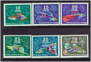 東ドイツ 1976年 熱帯魚切手セット
